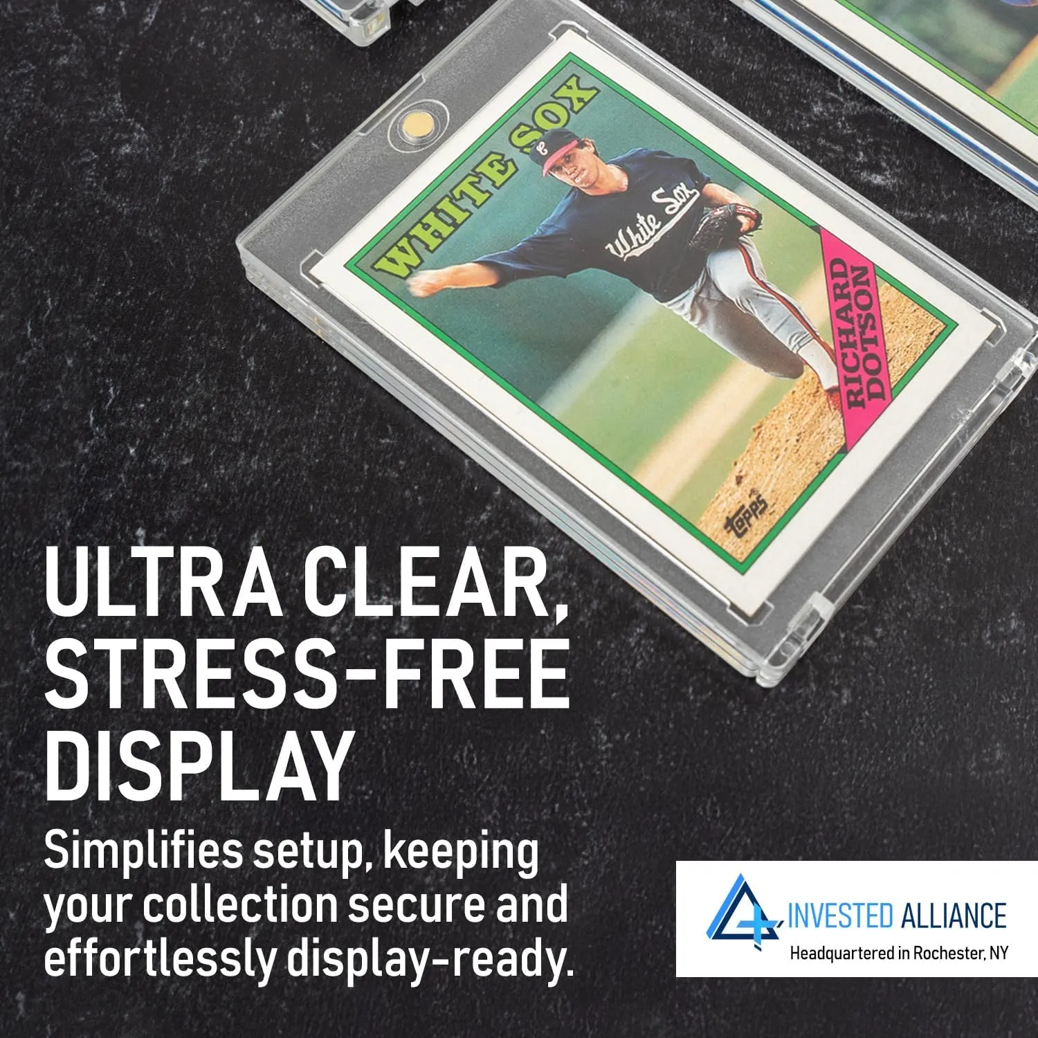 Premium Magnetic Card Holder (25 Pack) | 180PT Magnetic Card Holders for Trading Cards. Pro UV Card Protectors with Ultra Clear Design, One Touch Magnet Case for Trading and MTG Cards.