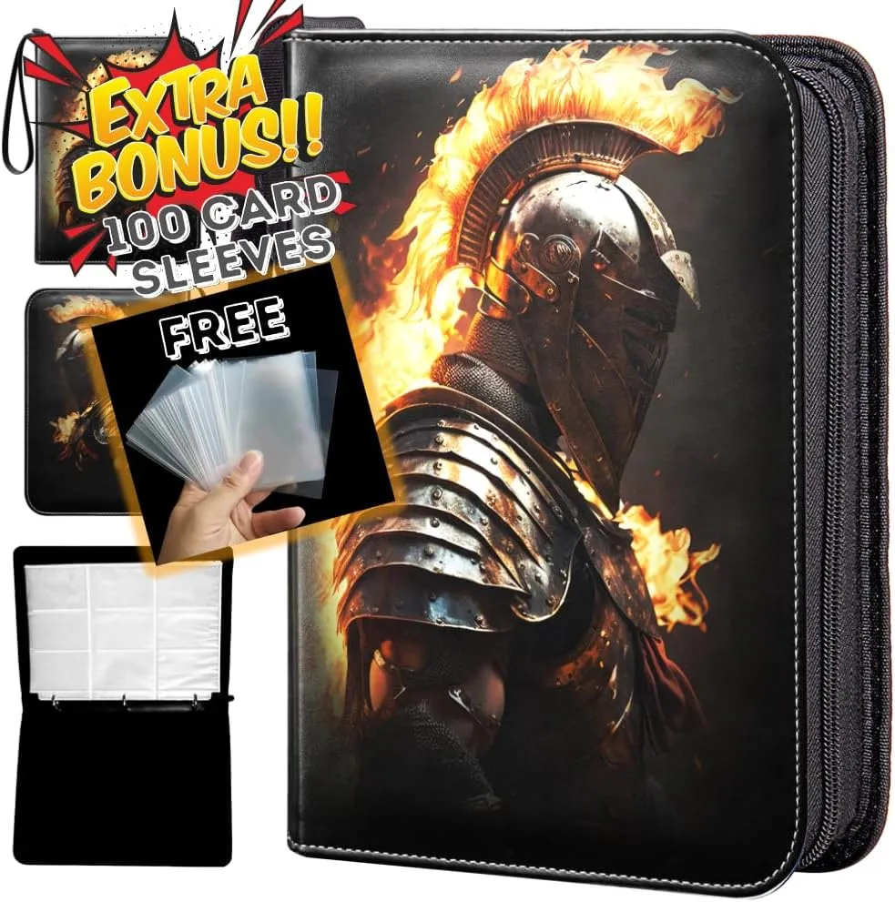 Premium,Trading Card Binder,900 Pockets, 50 Removable card sleeves, trading card storage box, Sports Cards, baseball cards, card holders for playing cards, binder,football cards, MTG, TCG