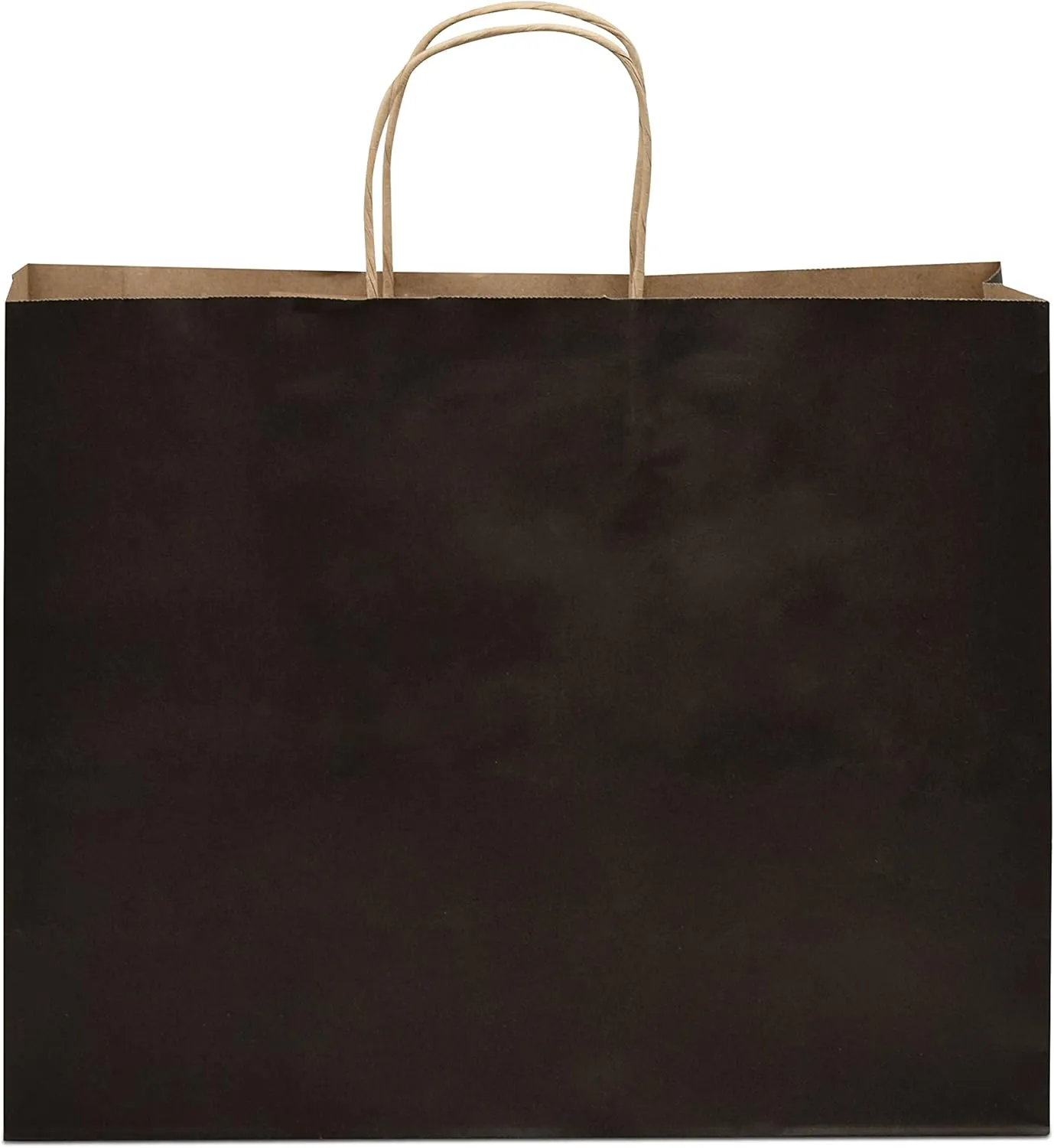 Prime Line Packaging Black Paper Shopping Bags with Handles, Large Gift Wrap for Small Business, Boutiques, Retail, Christmas, Bulk, 16x6x12 100 Pack