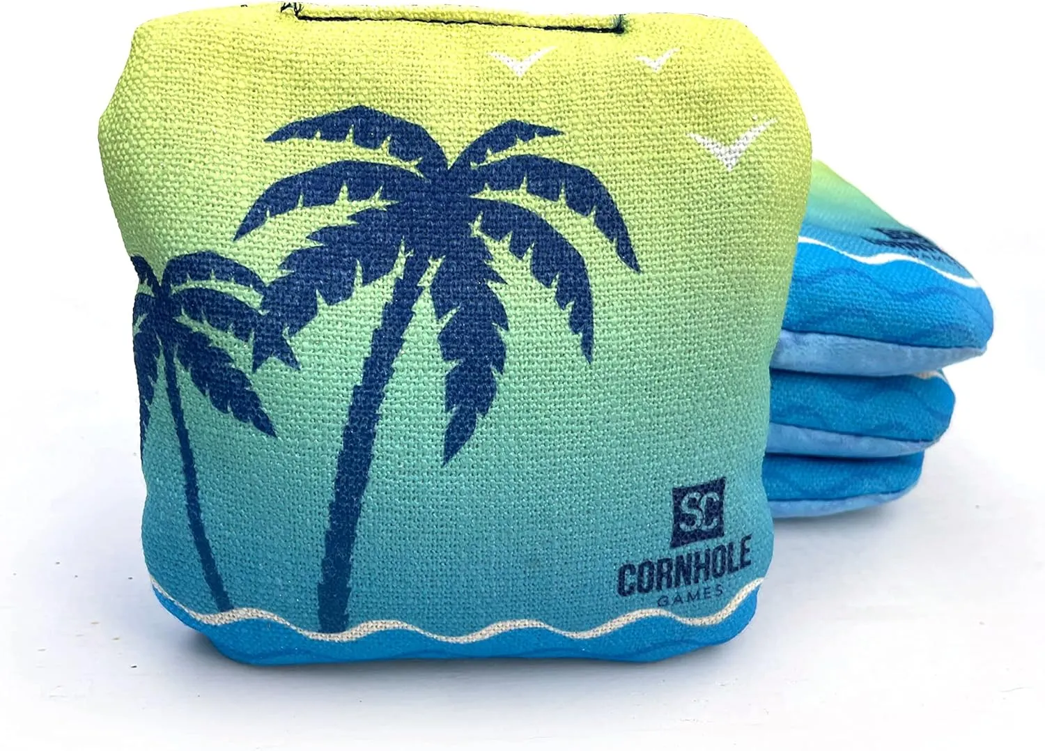 Professional Dual Sided Cornhole Bags- 16 oz 6x6 w/Premium Resin Fill - Official Tournament Slide/Stick Pro Bean Bags - Regulation/Approved