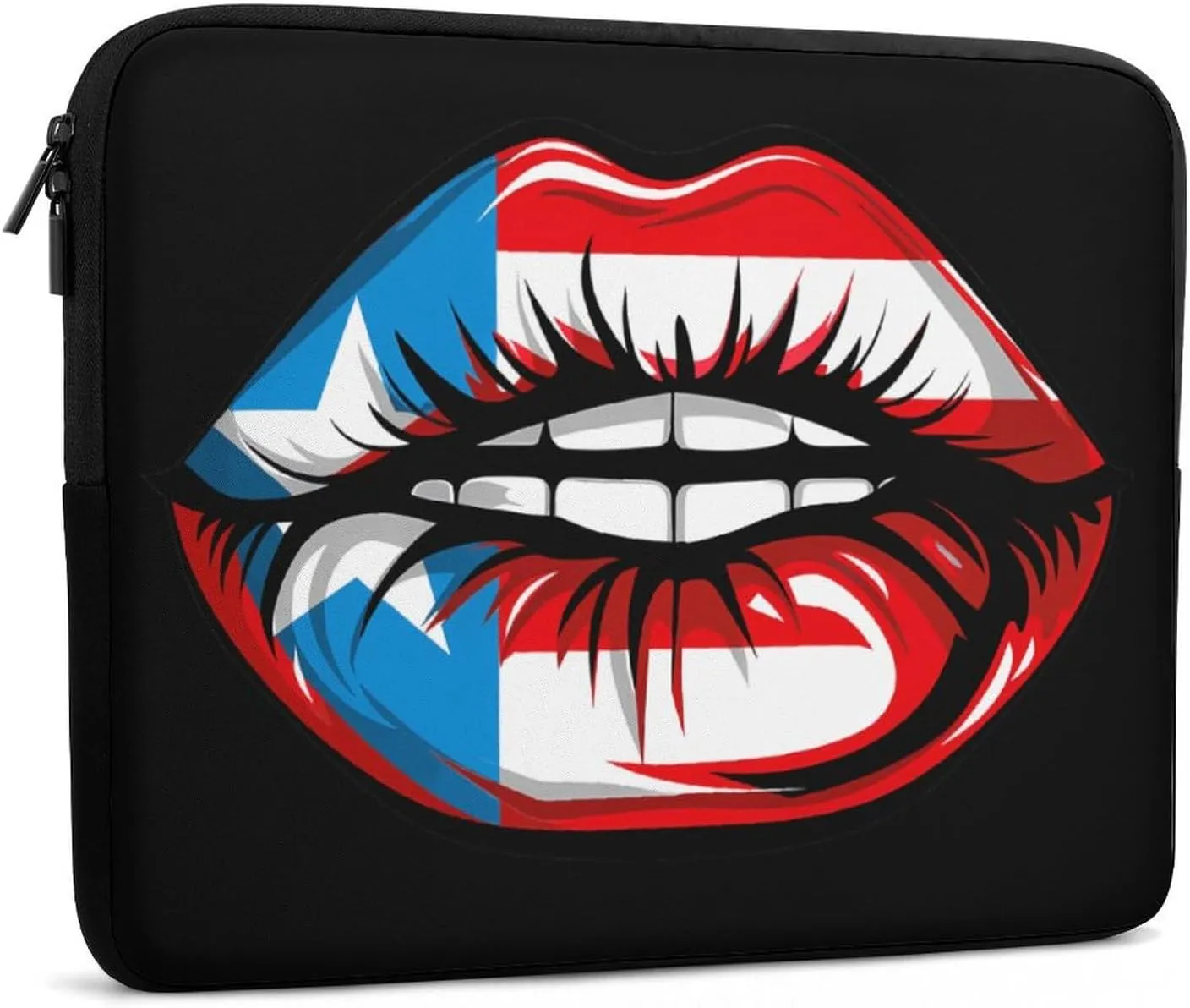 Puerto Rico Flag Lips Laptop Sleeve Laptop Bag Computer Sleeve Tablet Briefcase Carrying Bag Protective Case Bag