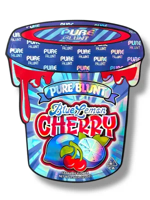 Pure Blunt Blue Lemon Cherry Mylar Bag 3.5 Grams