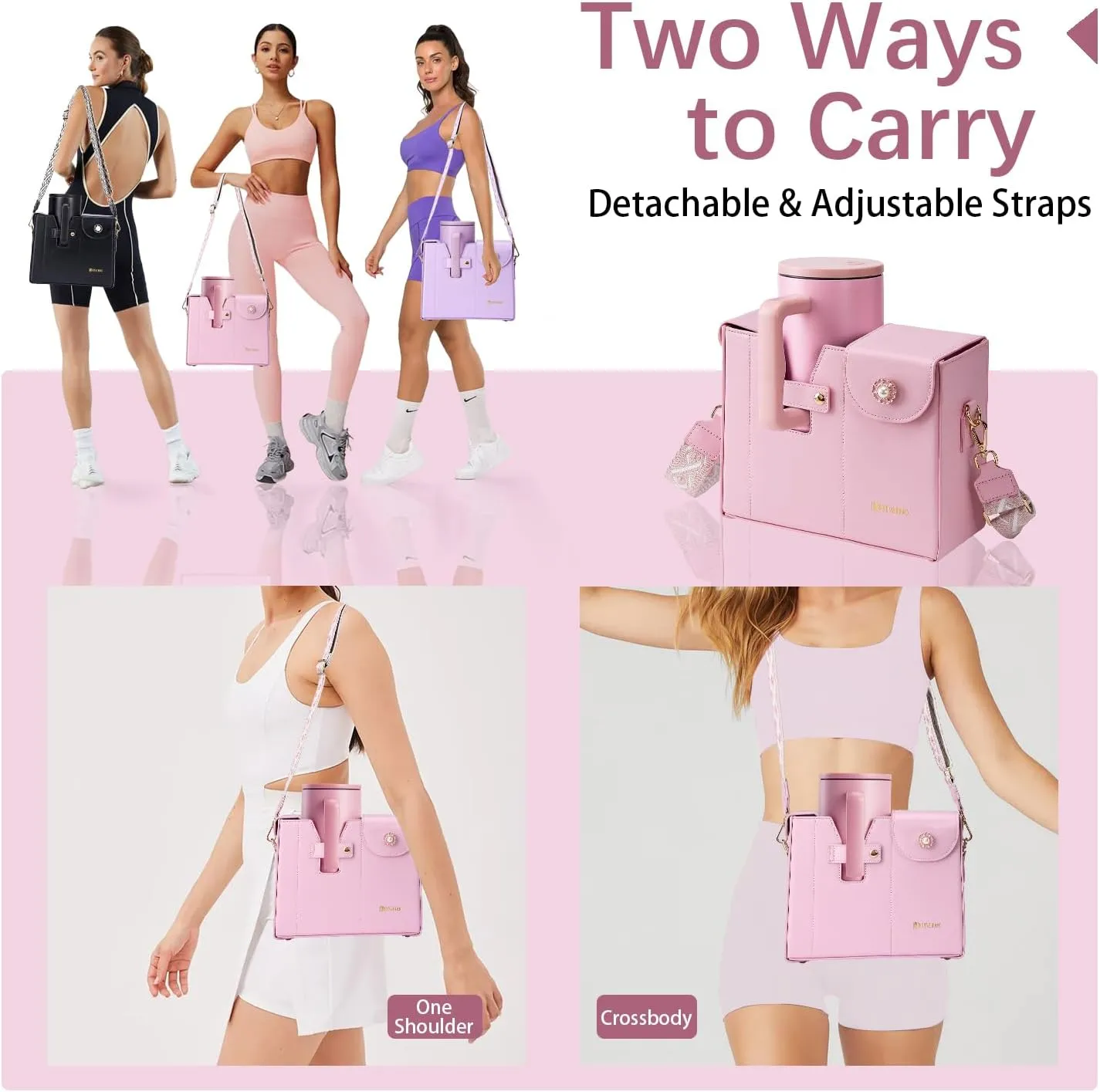 Purse for stanley cup purse, stanley cup bag, Tumbler holder, water bottle carrier,Outdoor Portable Crossbody Cup Storage Bag