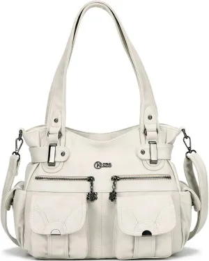 Purses and Handbags for Women Large Hobo Shoulder Bags Soft PU Leather Multi-Pocket Tote Bag