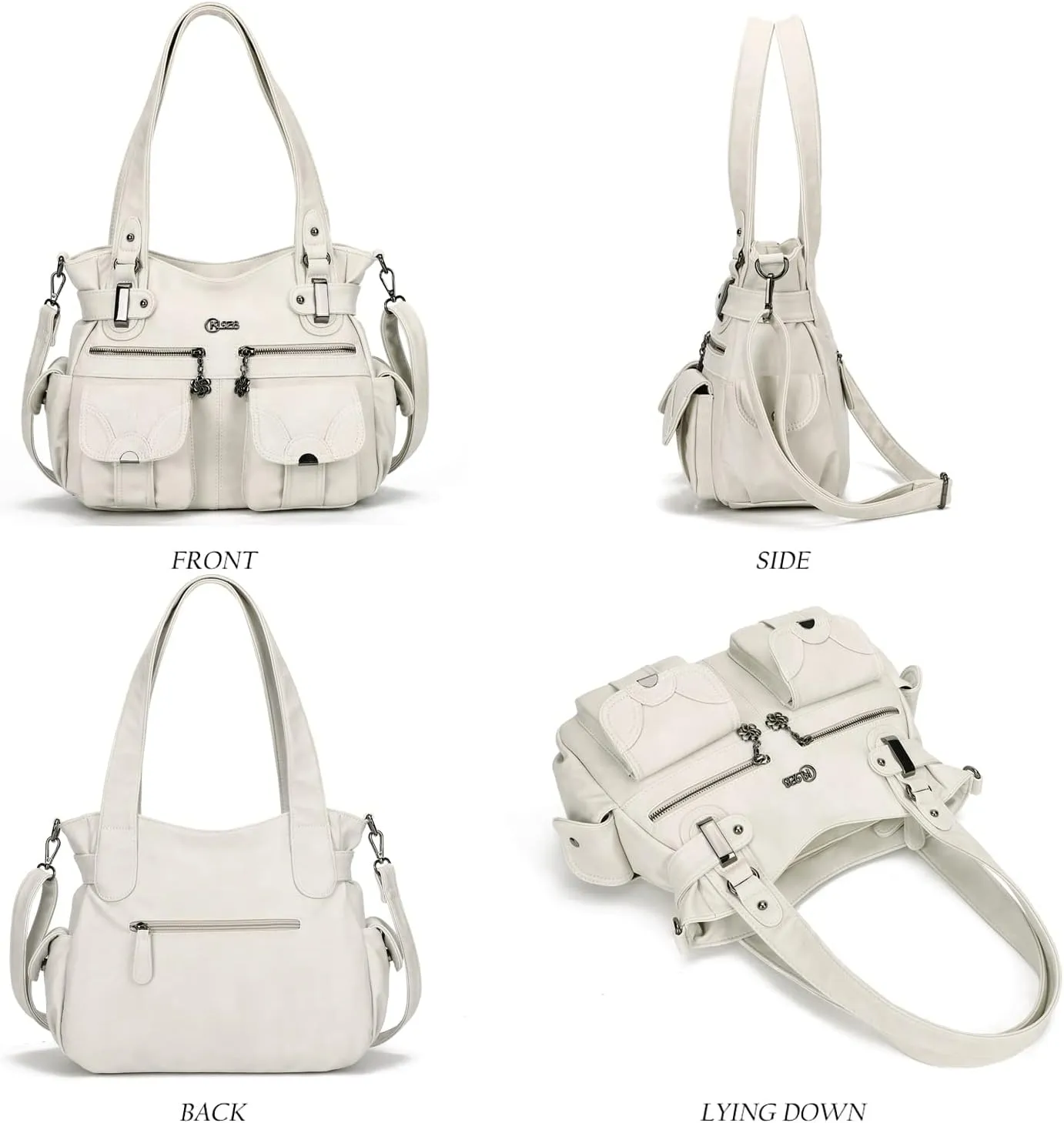 Purses and Handbags for Women Large Hobo Shoulder Bags Soft PU Leather Multi-Pocket Tote Bag
