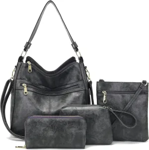 Purses For Women Handbags And Wallet Set Large Hobo Crossbody Bag Ladies Purse Totes 4 PCS