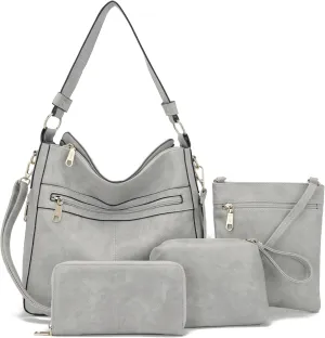 Purses For Women Handbags And Wallet Set Large Hobo Crossbody Bag Ladies Purse Totes 4 PCS