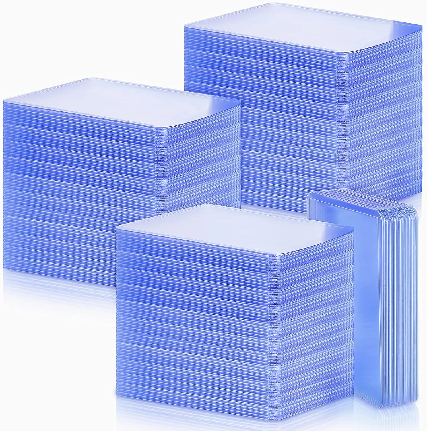 PVC Trading Card Sleeves - Clear Protective Holders for Baseball, Sports, Game Cards (3x4 Inch, 300 Pieces)