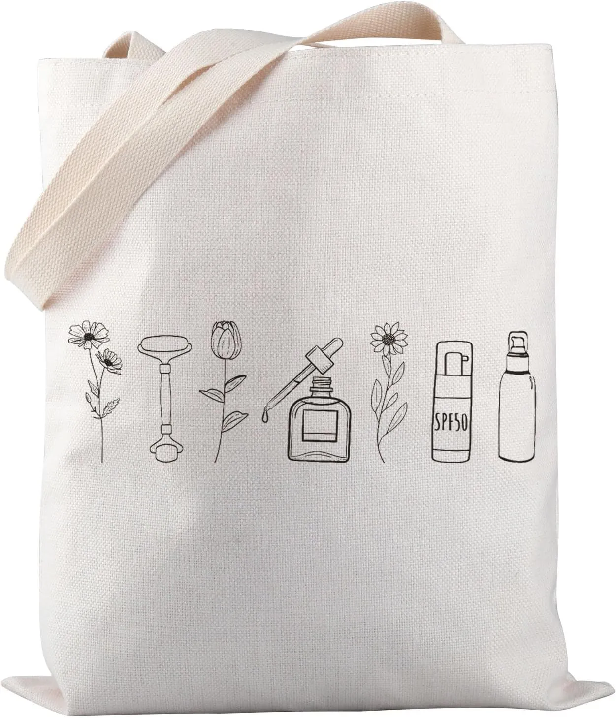 PWHAOO Skin Care Professional Tote Bag Floral Esthetician Tote Bag Floral Esthetician Graduation Gift