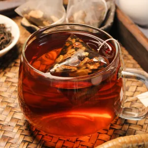 Qiaoyun Tang | Tangerine Peel Pu'er Tea | 50 Triangle Tea Bags | Convenient Bulk Pack