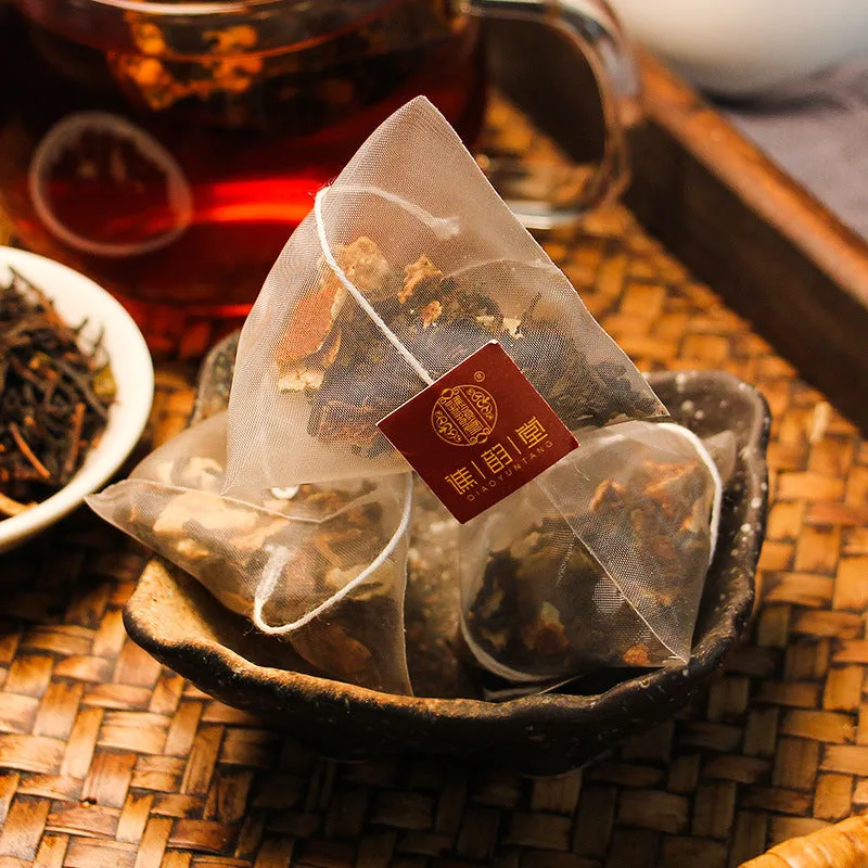 Qiaoyun Tang | Tangerine Peel Pu'er Tea | 50 Triangle Tea Bags | Convenient Bulk Pack
