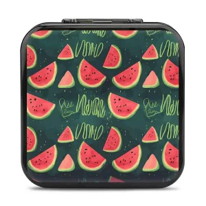 QMNBTES in A Melon Switch Game Case Switch Game Holder Cartridge Case Storage 24 Games & 2 Micro Sd Card Slots, Travel Carry Cases, Portable Games Card Storage, Hard Shell, Buckle Closure