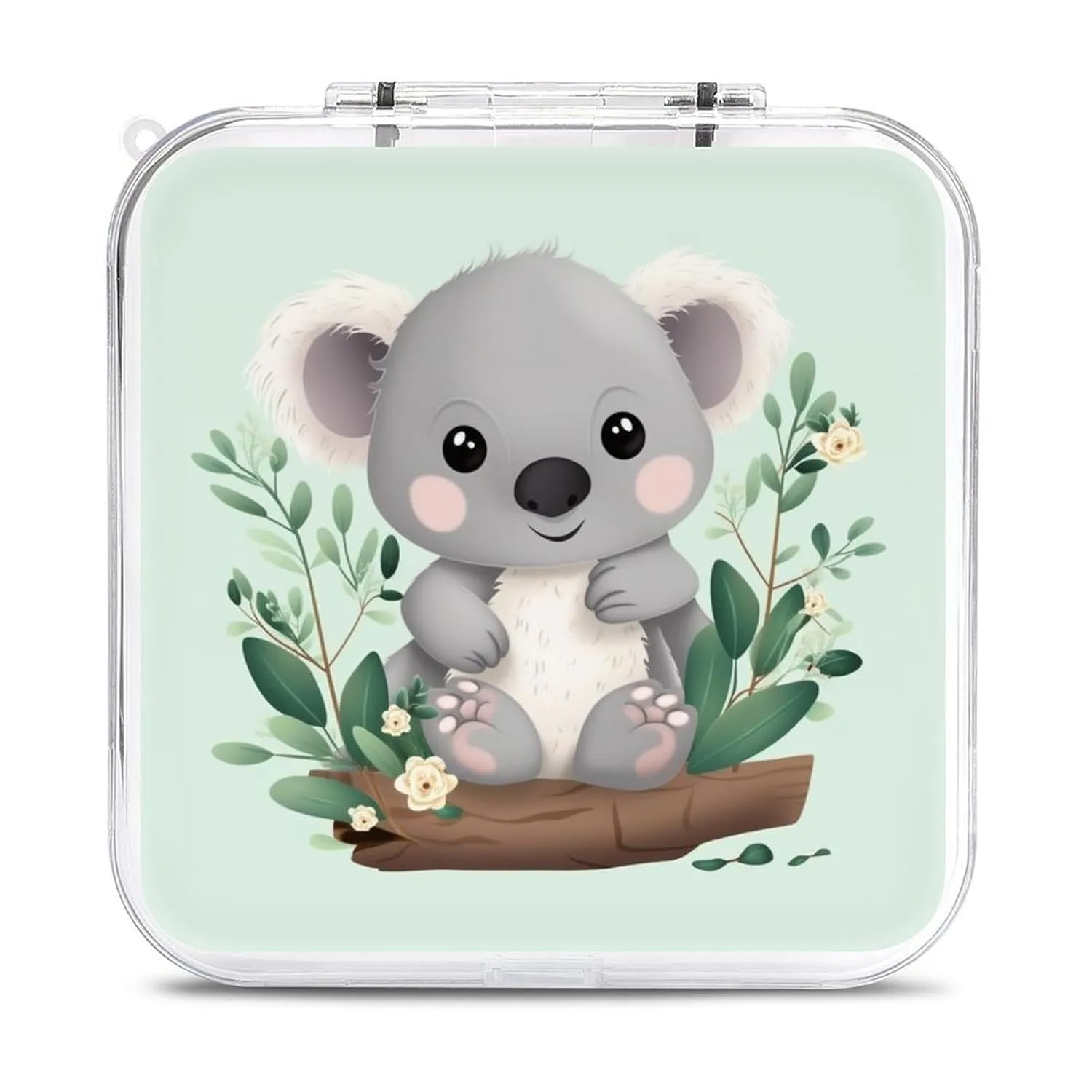 QMNBTES Koala Switch Game Case Switch Game Holder Cartridge Case Storage 12 Games & 2 Micro Sd Card Slots, Travel Carry Cases, Portable Games Card Storage, Hard Shell, Buckle Closure