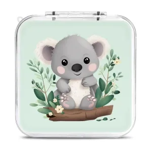 QMNBTES Koala Switch Game Case Switch Game Holder Cartridge Case Storage 12 Games & 2 Micro Sd Card Slots, Travel Carry Cases, Portable Games Card Storage, Hard Shell, Buckle Closure