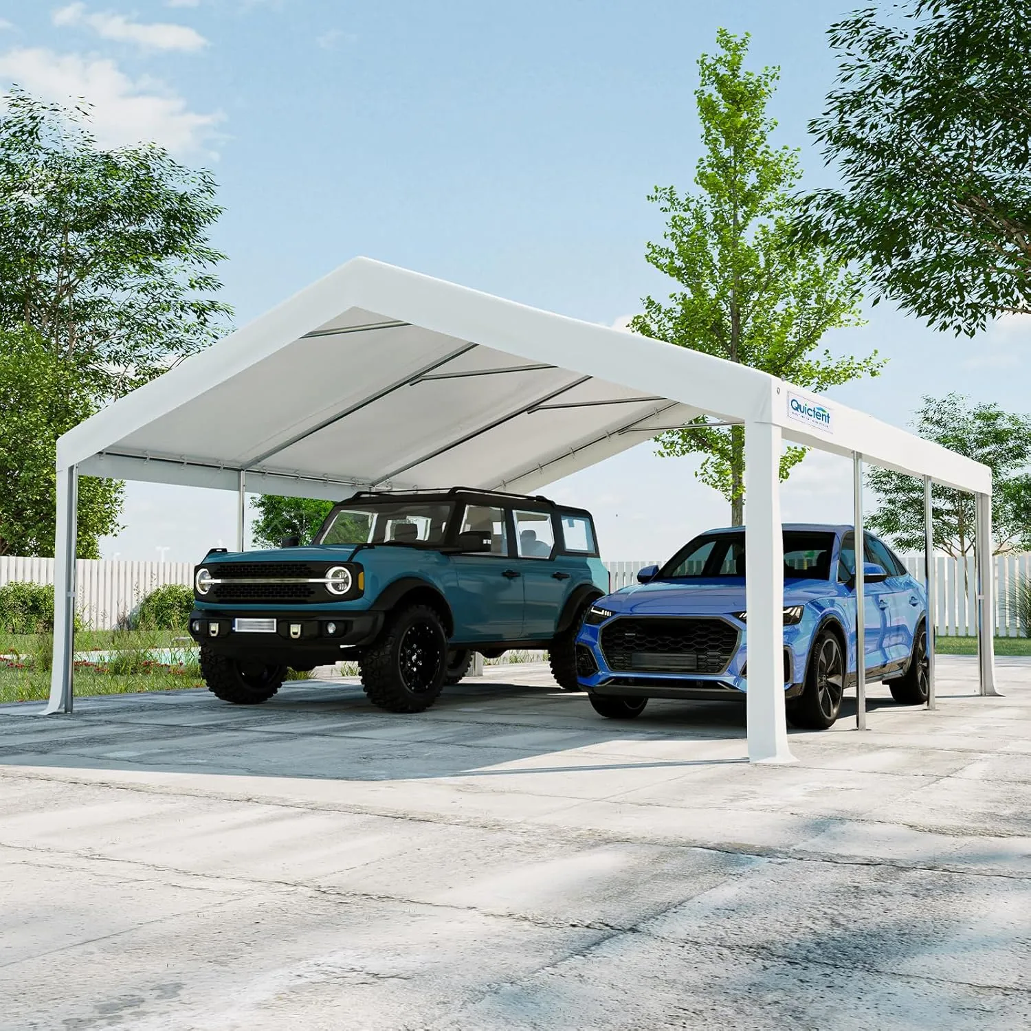 Quictent 16x20ft Party Tent Heavy Duty Outdoor Canopy Tent Carport Wedding Event Shelter BBQ Wedding Tents for Parties with Storage Bags(Church)