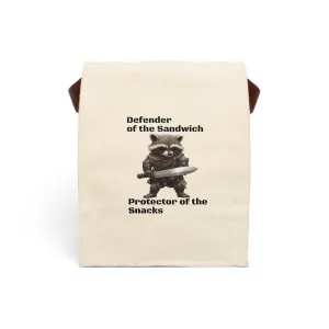 Raccoon Lunch Defender Canvas Lunch Bag