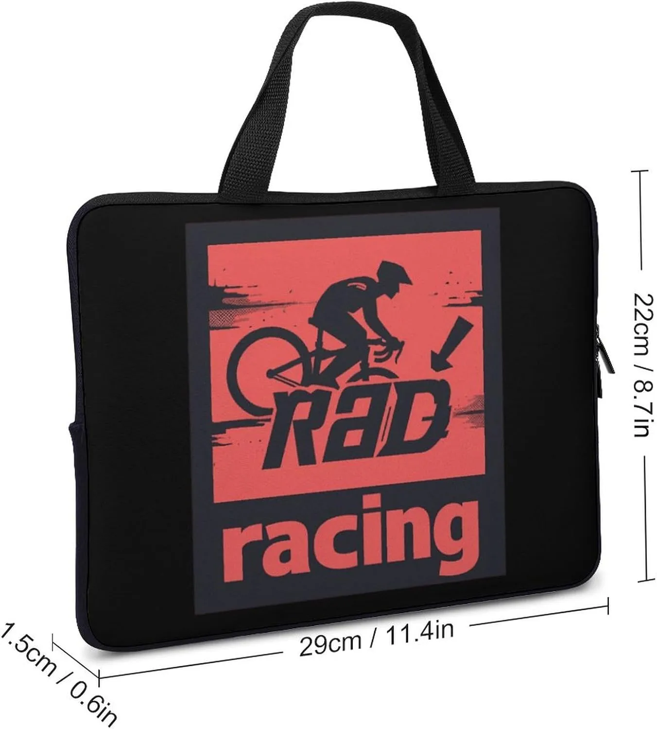 Rad Racing Cycling Bikes Laptop Sleeve Portable Waterproof Computer Bag Pouch Handbag Protective Sleeve
