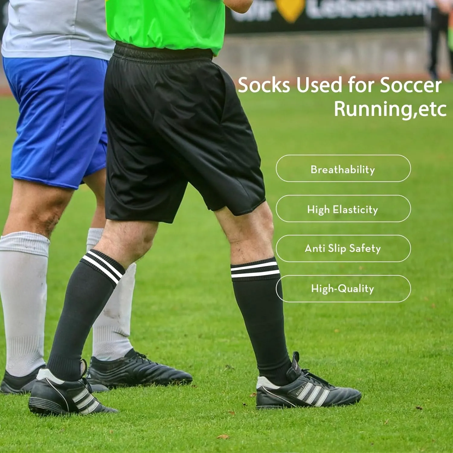redgino Soccer Referee Kit Pro Soccer Referee Shirt Jersey,Ref Costume Shorts,Coach Whistle,Referee Socks, Linesman Flags and Cards Umpire Uniform Sport Accessory for Adult Teenager