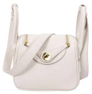Regina Women's Faux Leather Mini Shoulder Strap Bag White