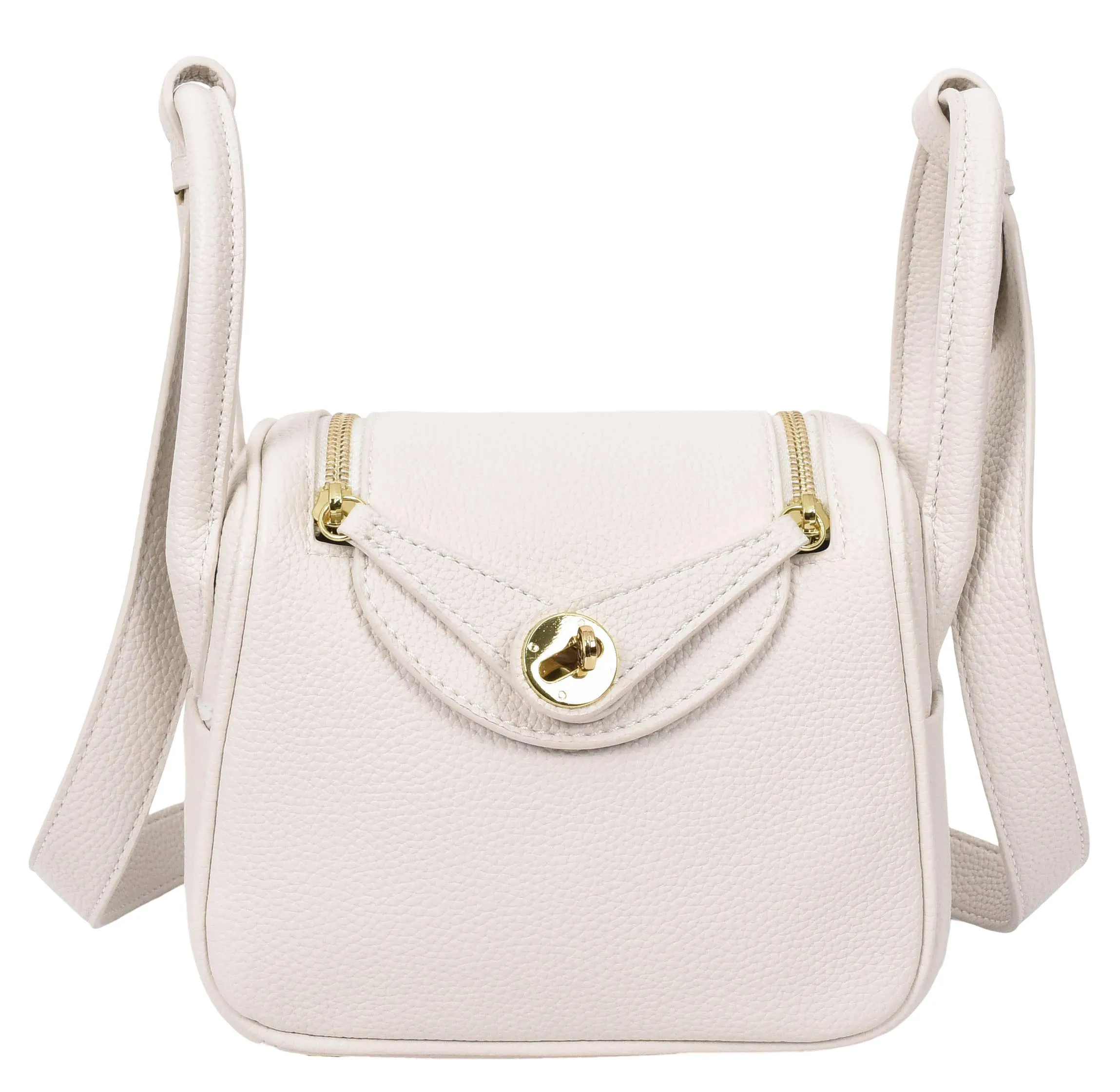 Regina Women's Faux Leather Mini Shoulder Strap Bag White