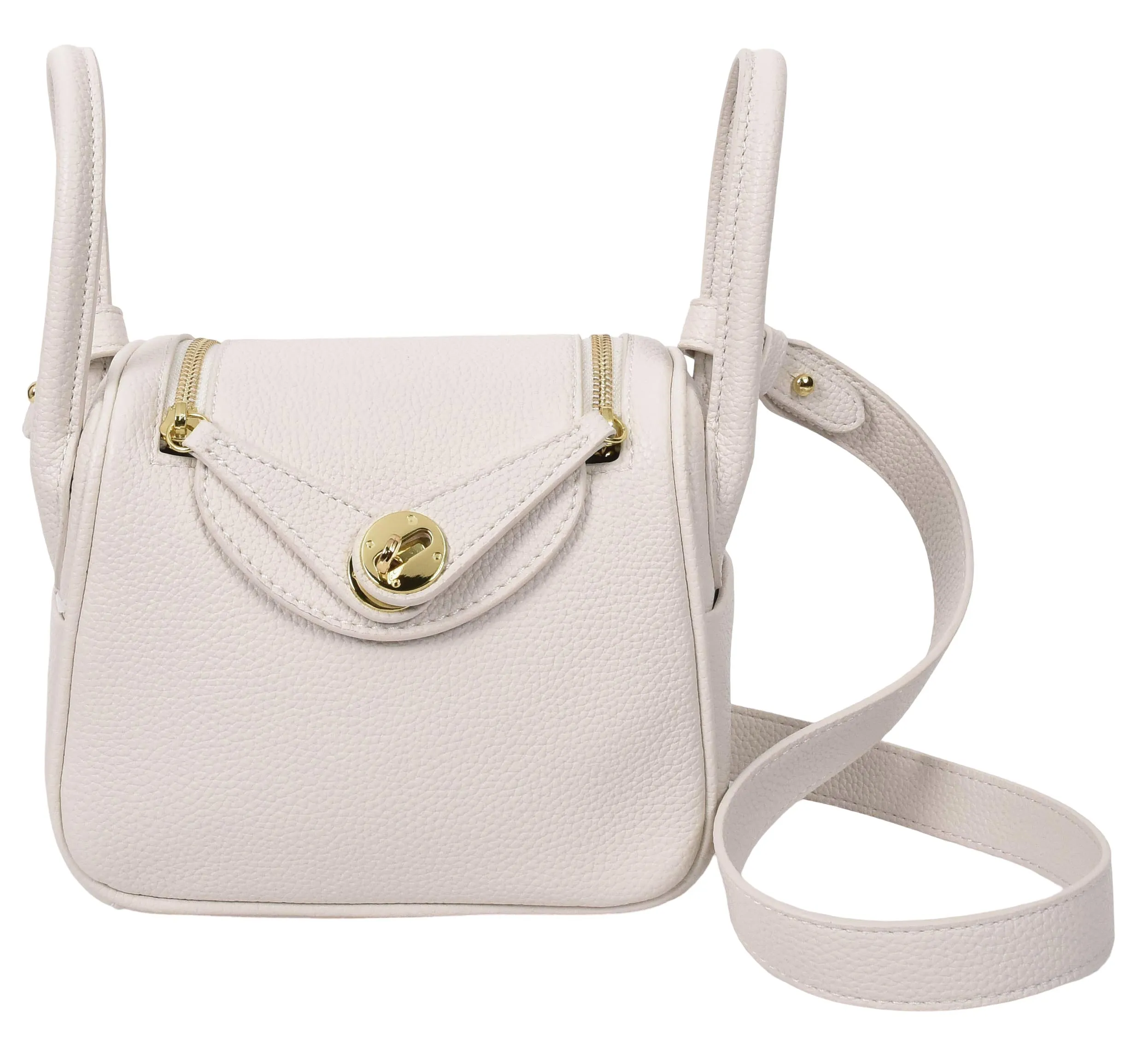 Regina Women's Faux Leather Mini Shoulder Strap Bag White