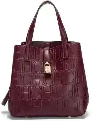 Rejolly Bucket Tote Bag for Women Top Handle Handbag Embossed PU Leather Classic Designer Purse
