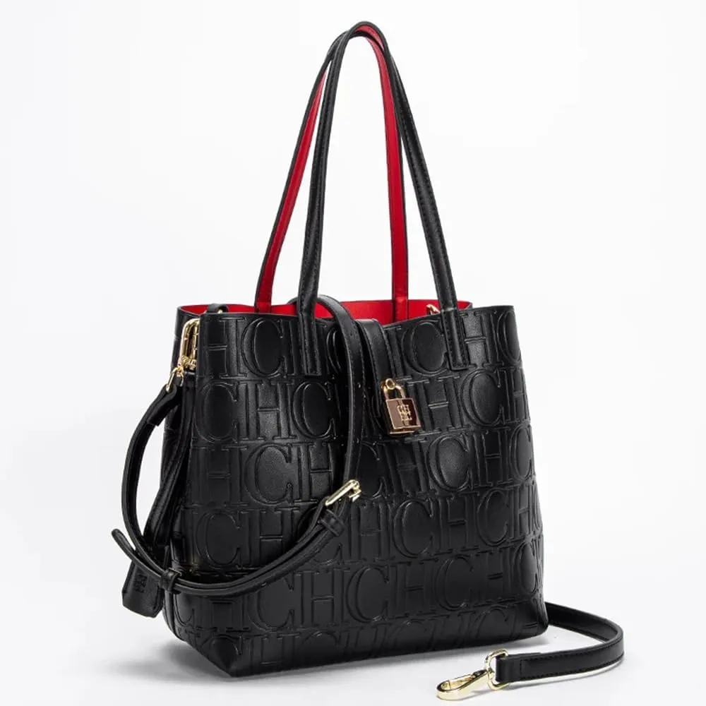Rejolly Bucket Tote Bag for Women Top Handle Handbag Embossed PU Leather Classic Designer Purse