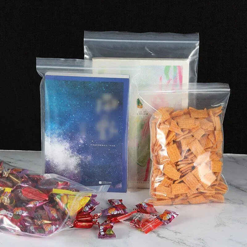 Resealable Zip Bags 100PCS 19Sizes