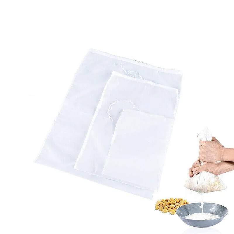 Reusable Nylon Fine Mesh Food Strainer Filter Bag 5-10PCS