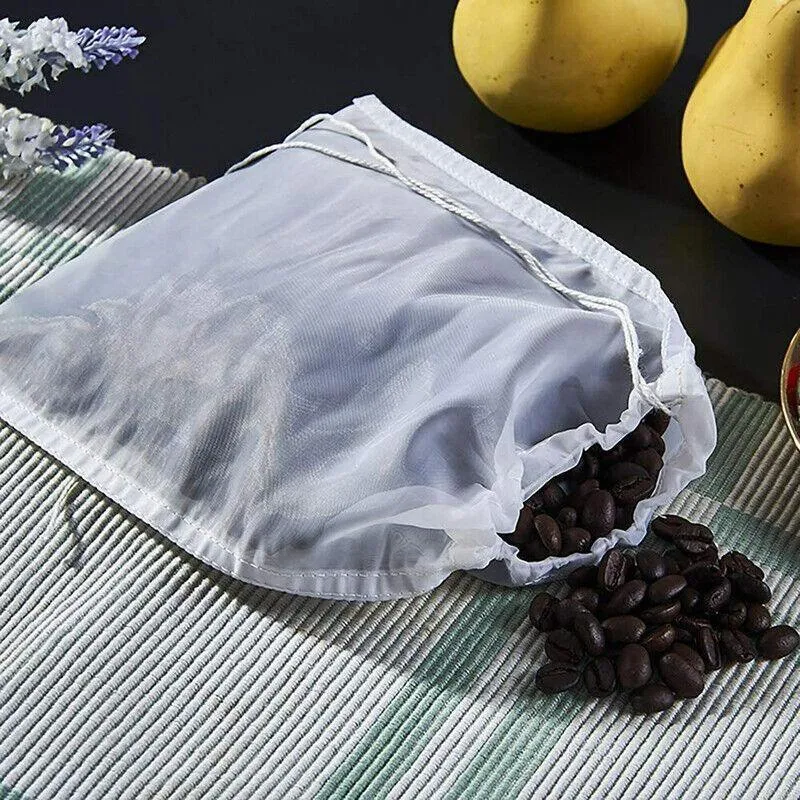 Reusable Nylon Fine Mesh Food Strainer Filter Bag 5-10PCS