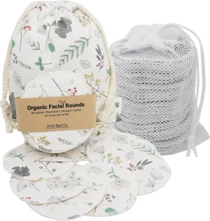 Reusable Pads, Makeup Remover, Organic Cotton Rounds, Pads Facial Rounds Fabric Pouch Laundry Bag (Forest)