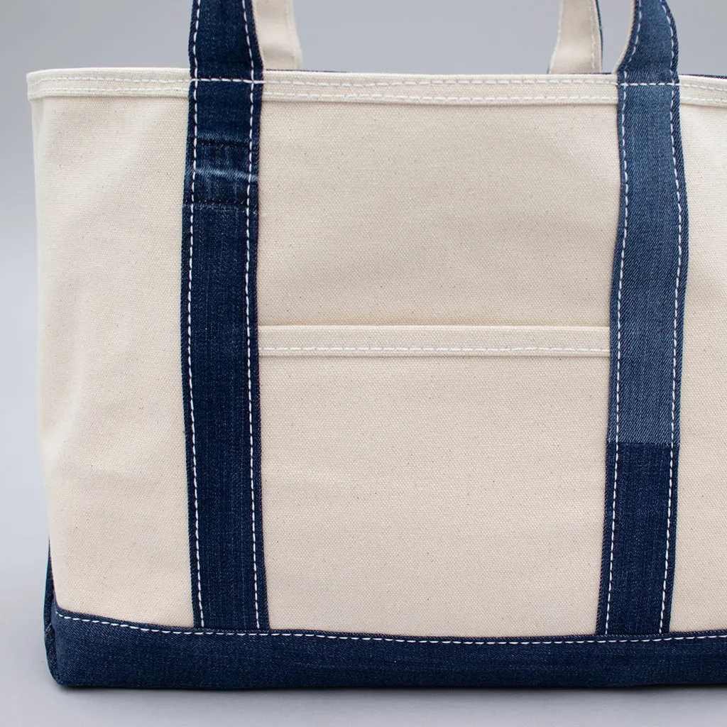 Reused Denim Tote Bag - Dark Indigo