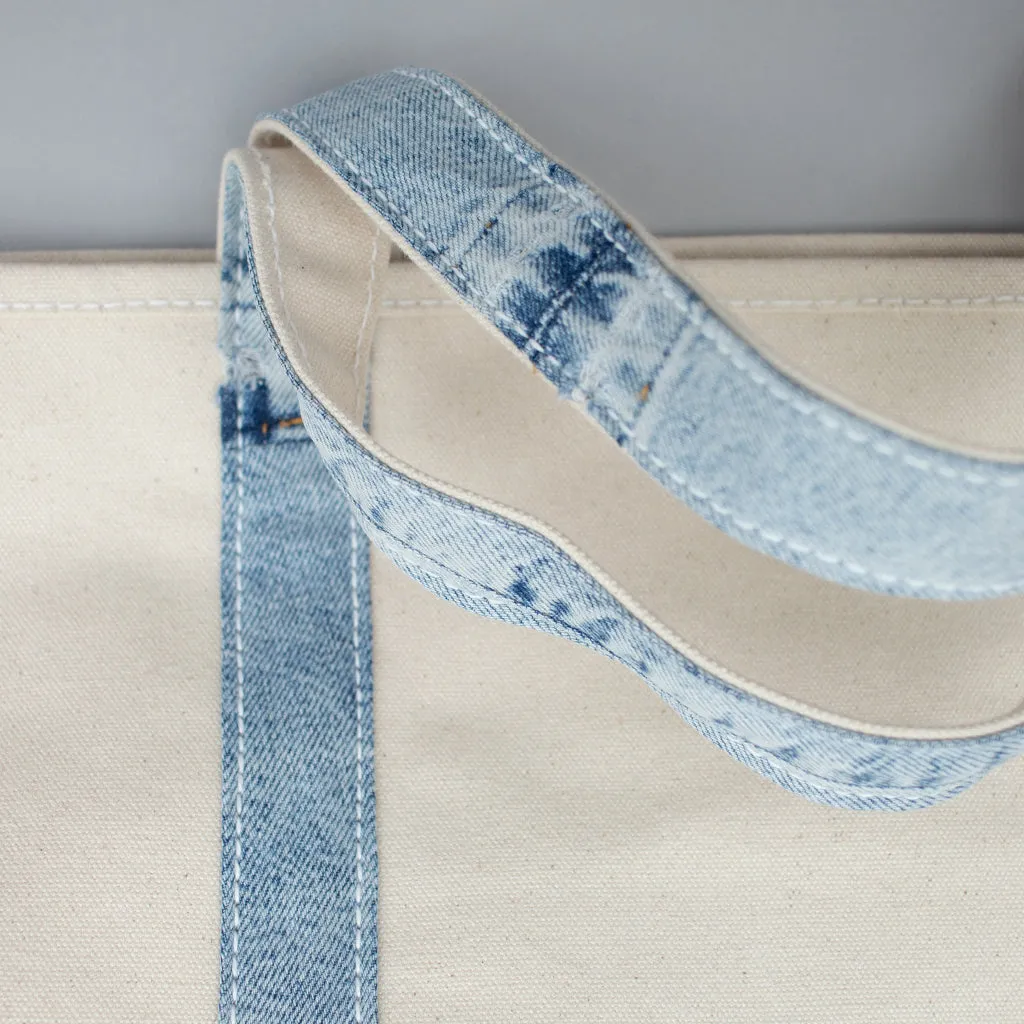 Reused Denim Tote Bag - Light Indigo