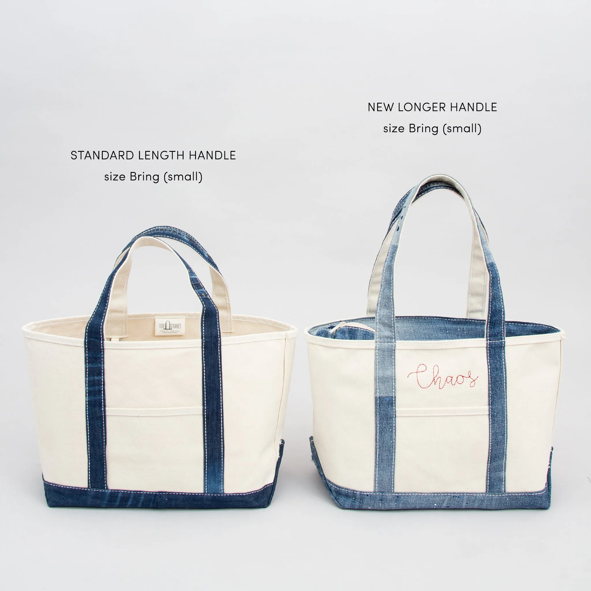 Reused Denim Tote Bag - Light Indigo