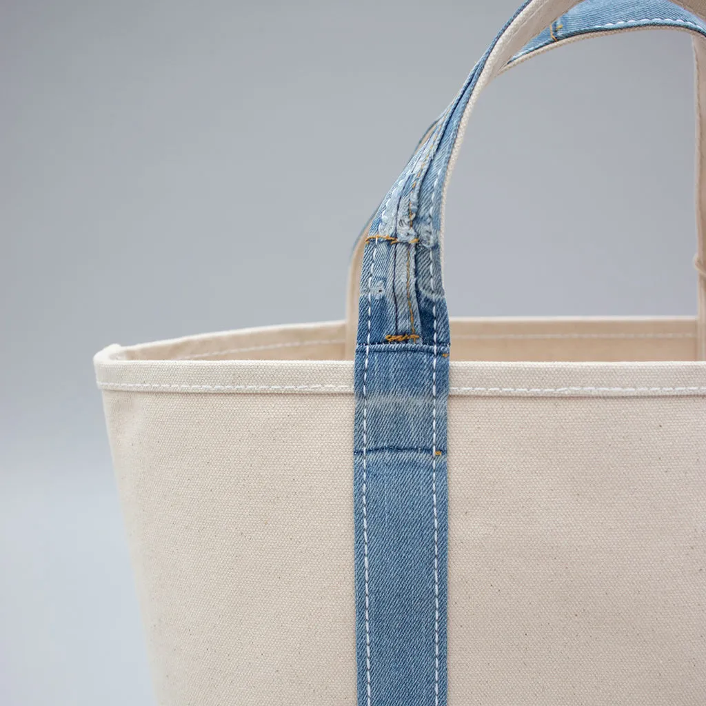 Reused Denim Tote Bag - Light Indigo