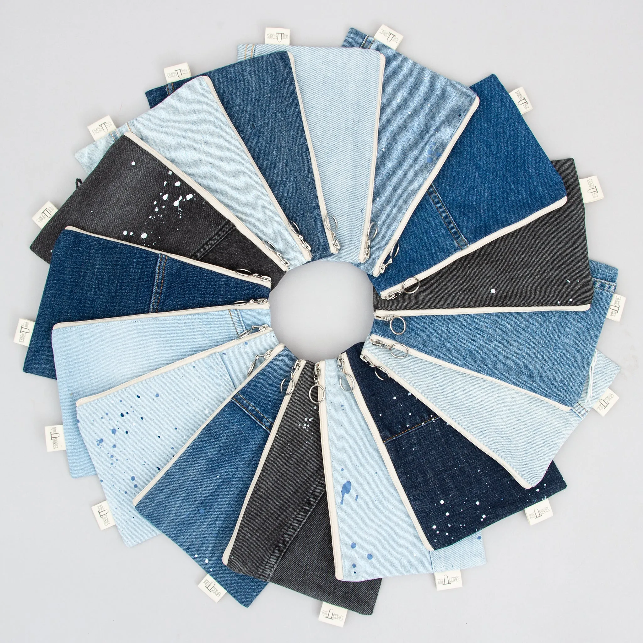 Reused Denim Tote Bag - Light Indigo
