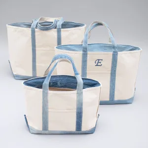 Reused Denim Tote Bag - Light Indigo