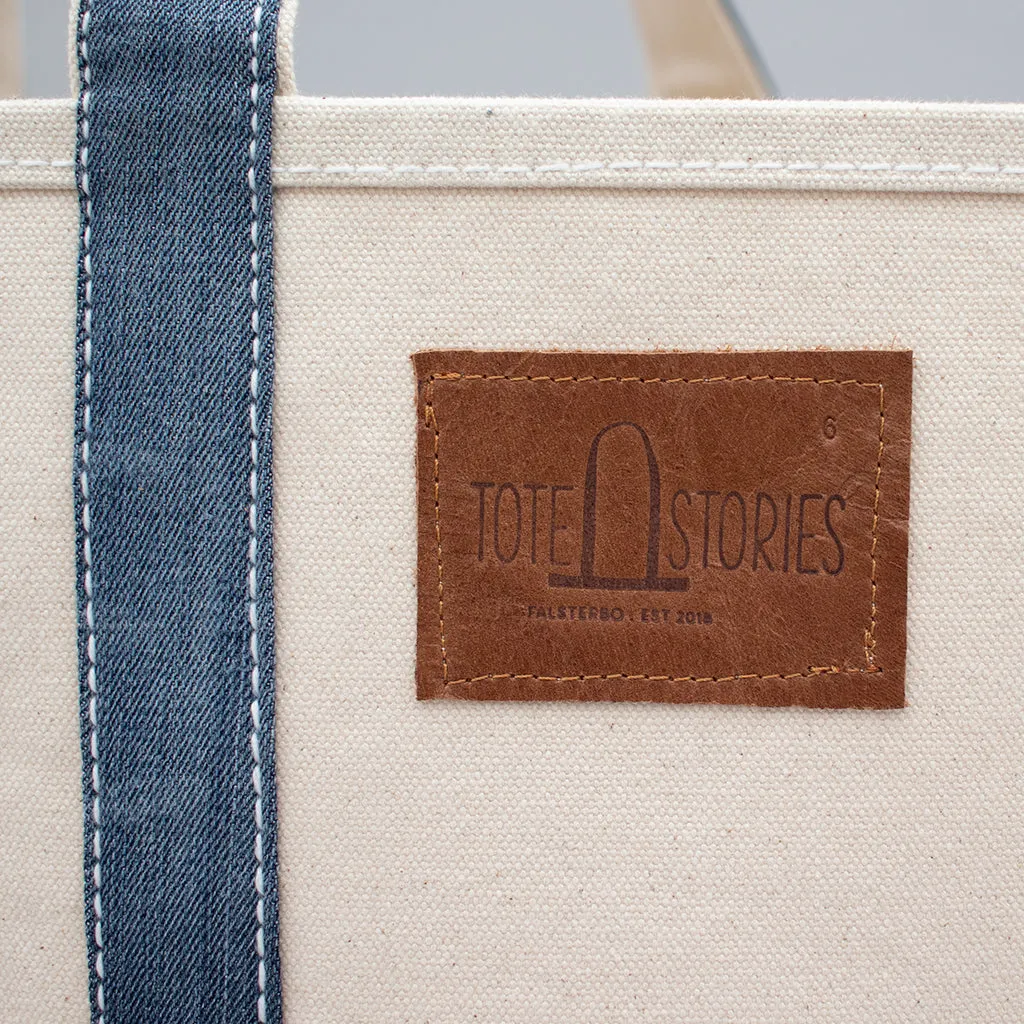 Reused Denim Tote Bag - Medium Indigo