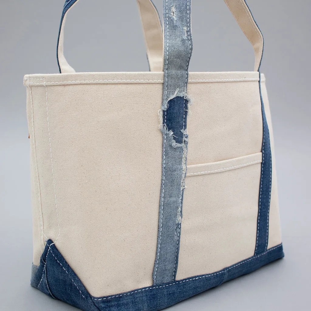 Reused Denim Tote Bag - Medium Indigo