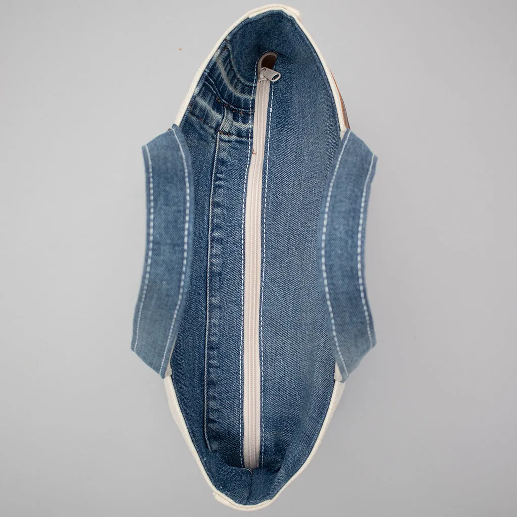 Reused Denim Tote Bag - Medium Indigo