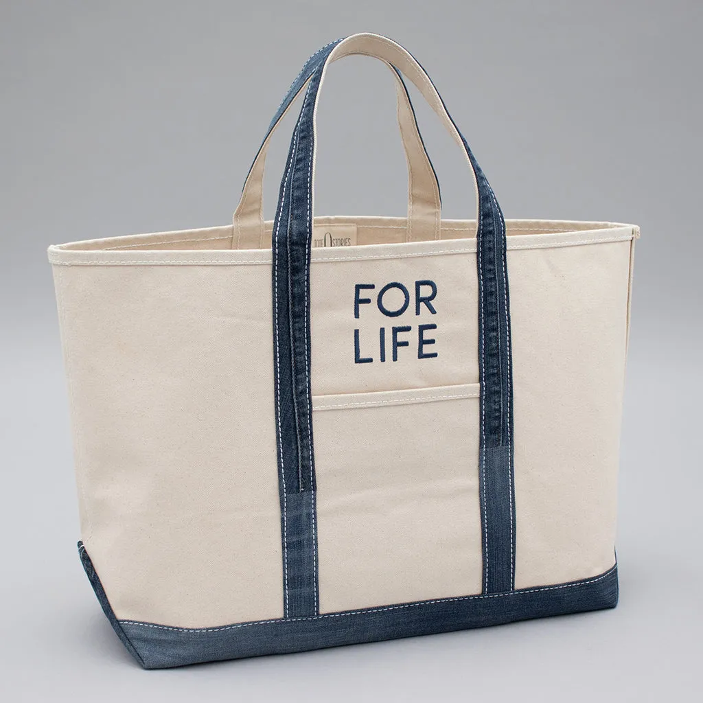 Reused Denim Tote Bag - Medium Indigo