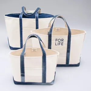 Reused Denim Tote Bag - Medium Indigo