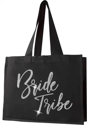 Rhinestone Canvas Bride Tote - Bride to Be Gift Bags JUMBO SIZE 18" x 14" Tote Bag - Tote Bag Bridal Gifts