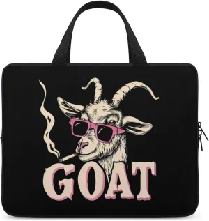 Rock Goat Cool Glasses Laptop Sleeve Portable Waterproof Computer Bag Pouch Handbag Protective Sleeve