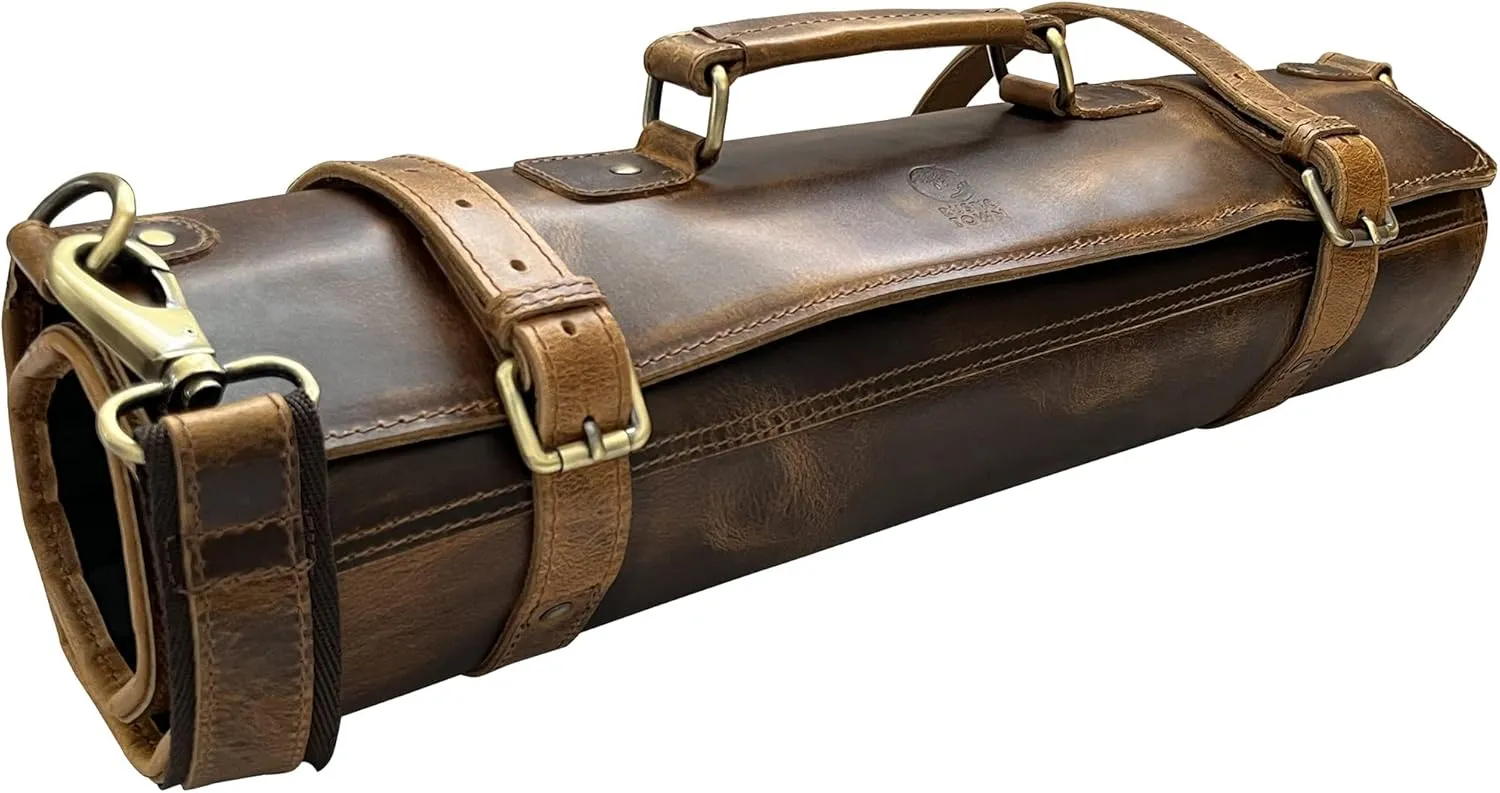 Rustic Town Genuine Leather Chef Knife Roll All Purpose Chef Roll
