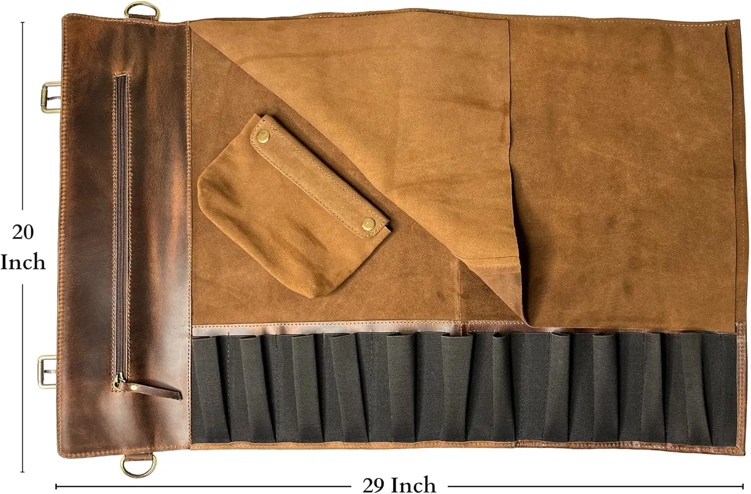 Rustic Town Genuine Leather Chef Knife Roll All Purpose Chef Roll