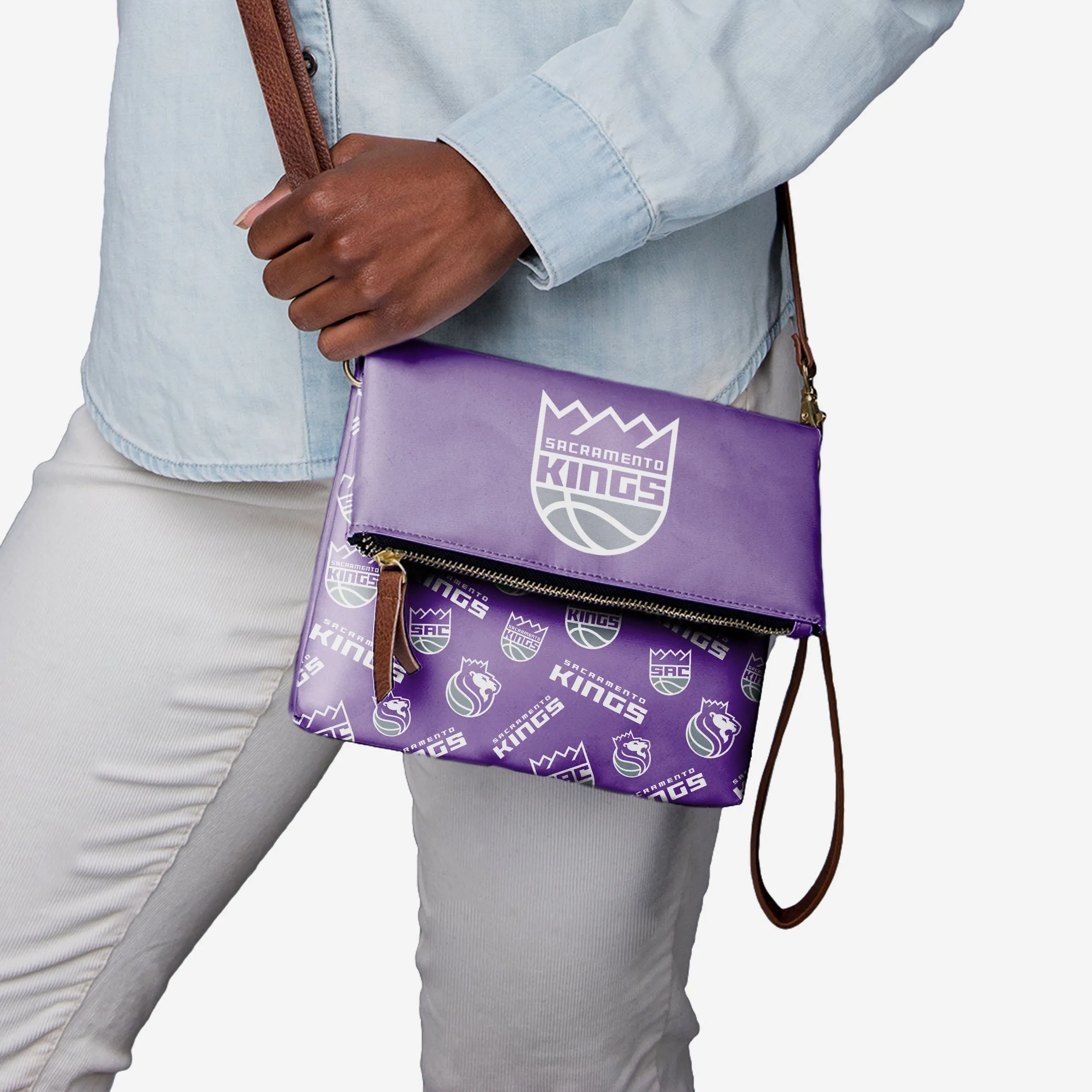 Sacramento Kings Printed Collection Foldover Tote Bag