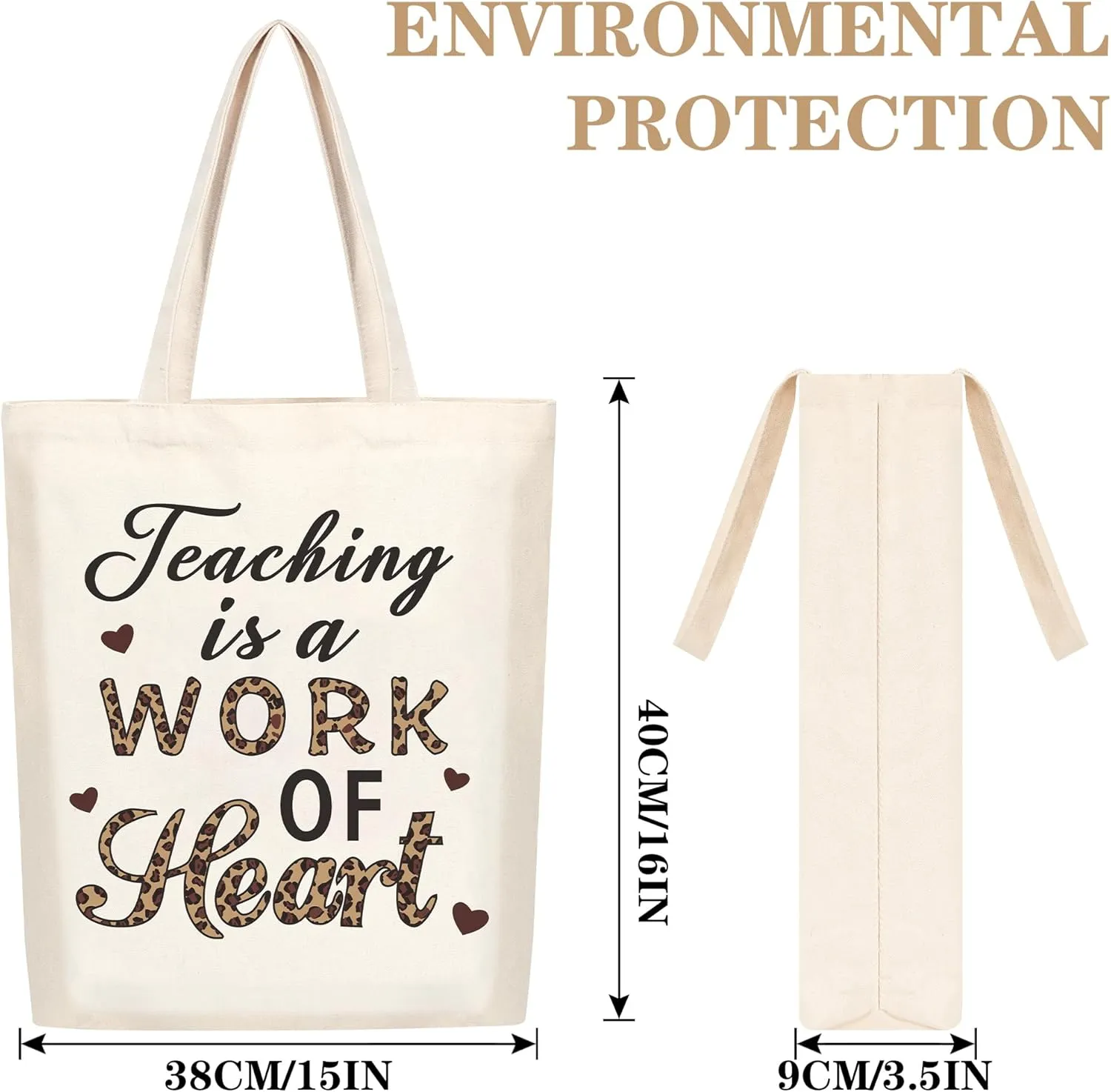 SAIWEILAI ONLINE 8 Pieces Teacher Canvas Totes Bag Teacher Appreciation Gifts Teacher of the Year Appreciation Gifts
