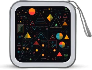 Science Formulas Chalk Board CD Collection Bag Portable DVD Disc Storage Organizer Wallet Bag for Home Travel