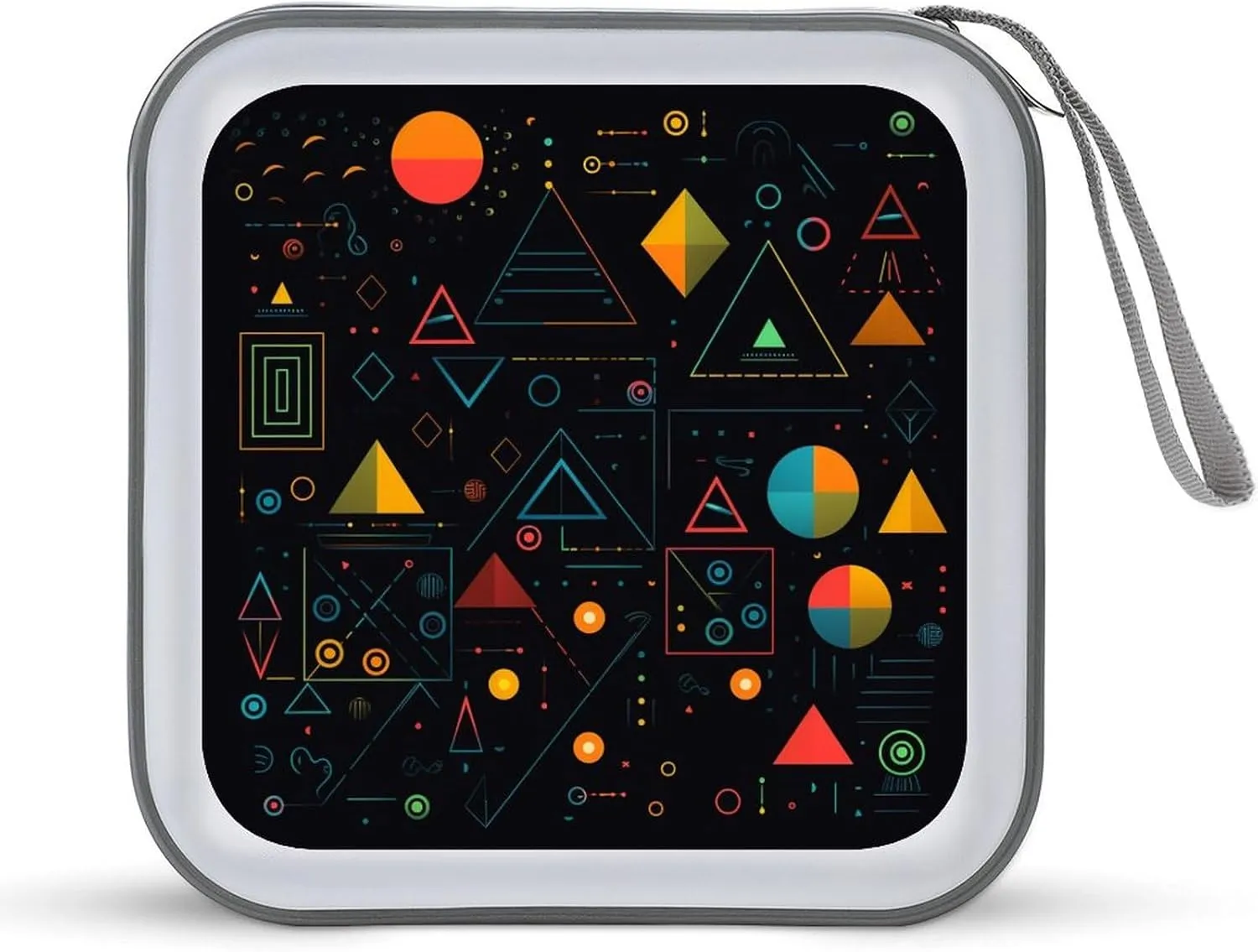Science Formulas Chalk Board CD Collection Bag Portable DVD Disc Storage Organizer Wallet Bag for Home Travel
